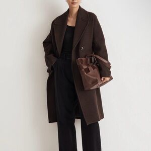 Madewell Womens Gianna Long Wool Coat